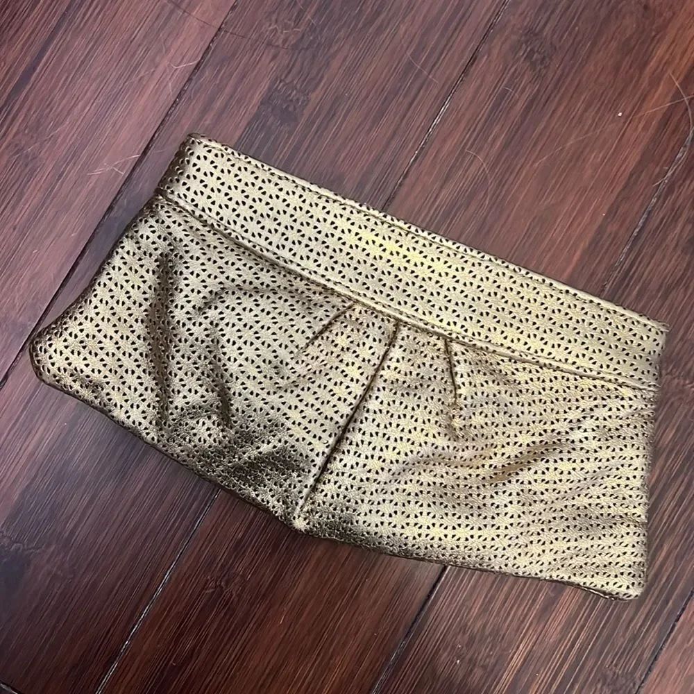 Lauren Merkin Small Clutch - Handbag Purse - BRAND NEW - Brown Metallic